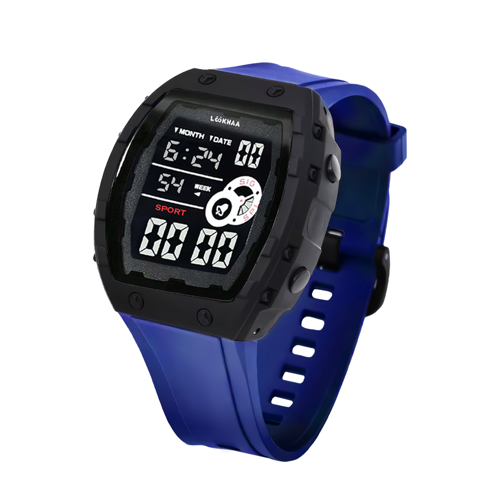 Lookhaa Kids Digital Multi Functional Watch Outdoor Waterproof Date Luminous LED Digital Watch For Boy - Blue lookhaa
