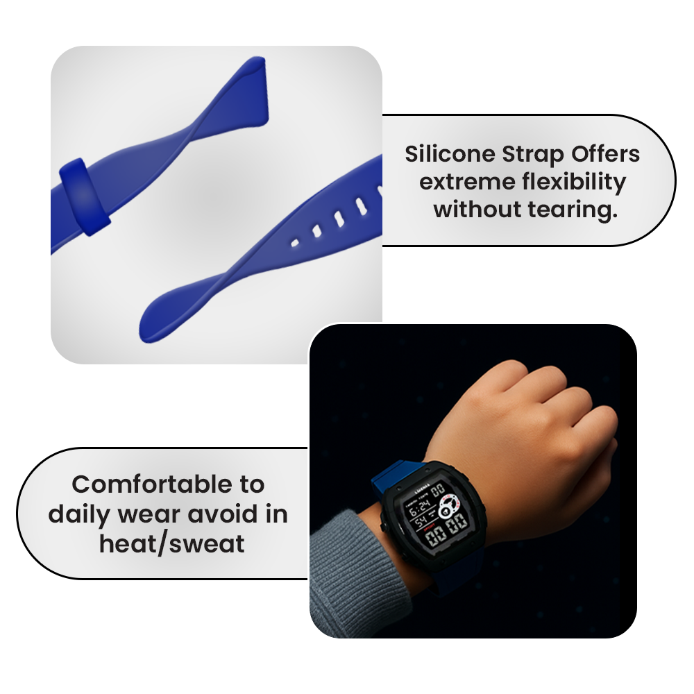 Lookhaa Kids Digital Multi Functional Watch Outdoor Waterproof Date Luminous LED Digital Watch For Boy - Blue lookhaa