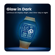 Lookhaa Kids Digital Multi Functional Watch Outdoor Waterproof Date Luminous LED Digital Watch For Boy - Cream lookhaa