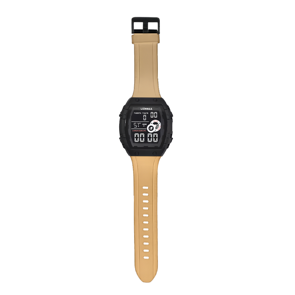 Lookhaa Kids Digital Multi Functional Watch Outdoor Waterproof Date Luminous LED Digital Watch For Boy - Cream lookhaa