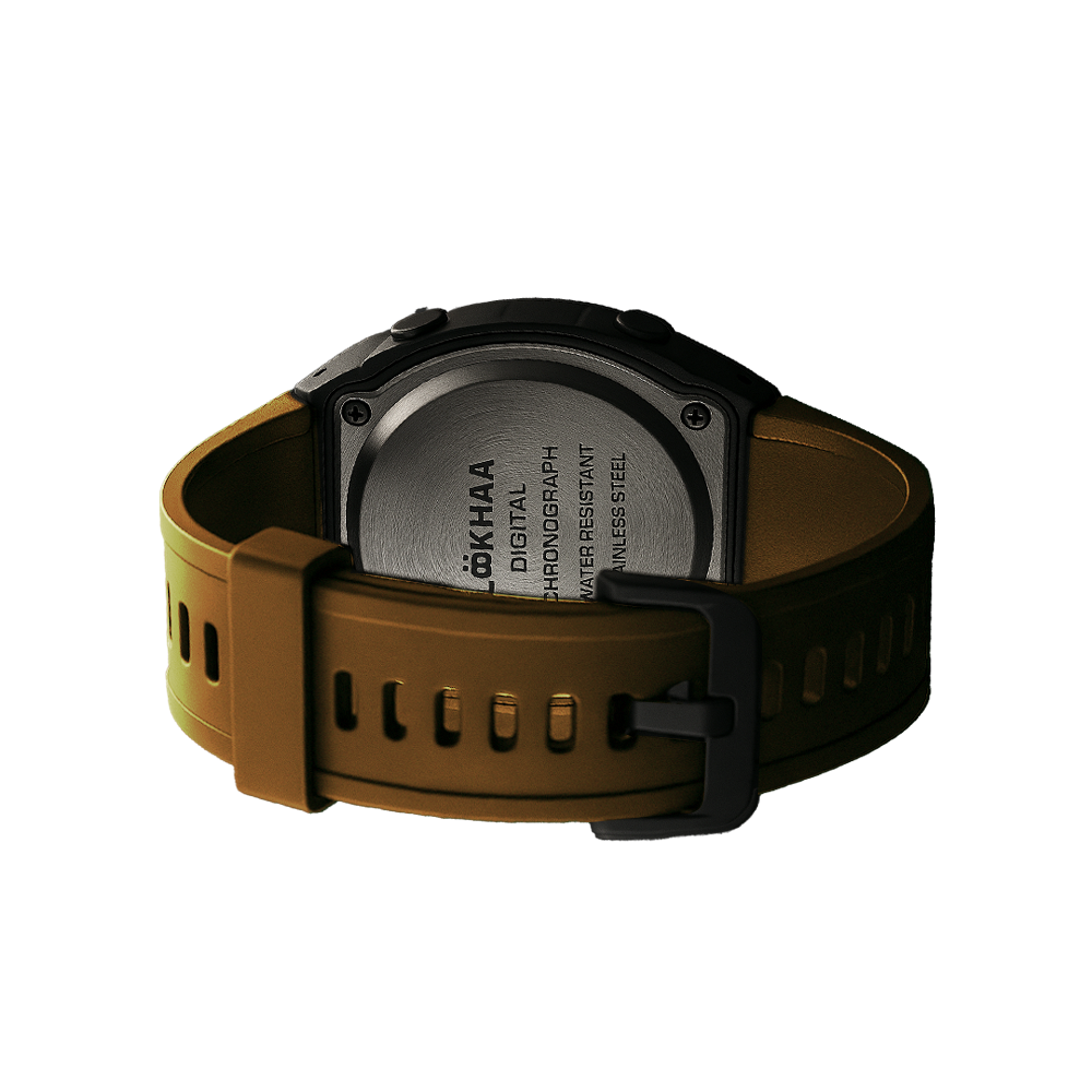 Lookhaa Kids Digital Multi Functional Watch Outdoor Waterproof Date Luminous LED Digital Watch For Boy - Brown lookhaa