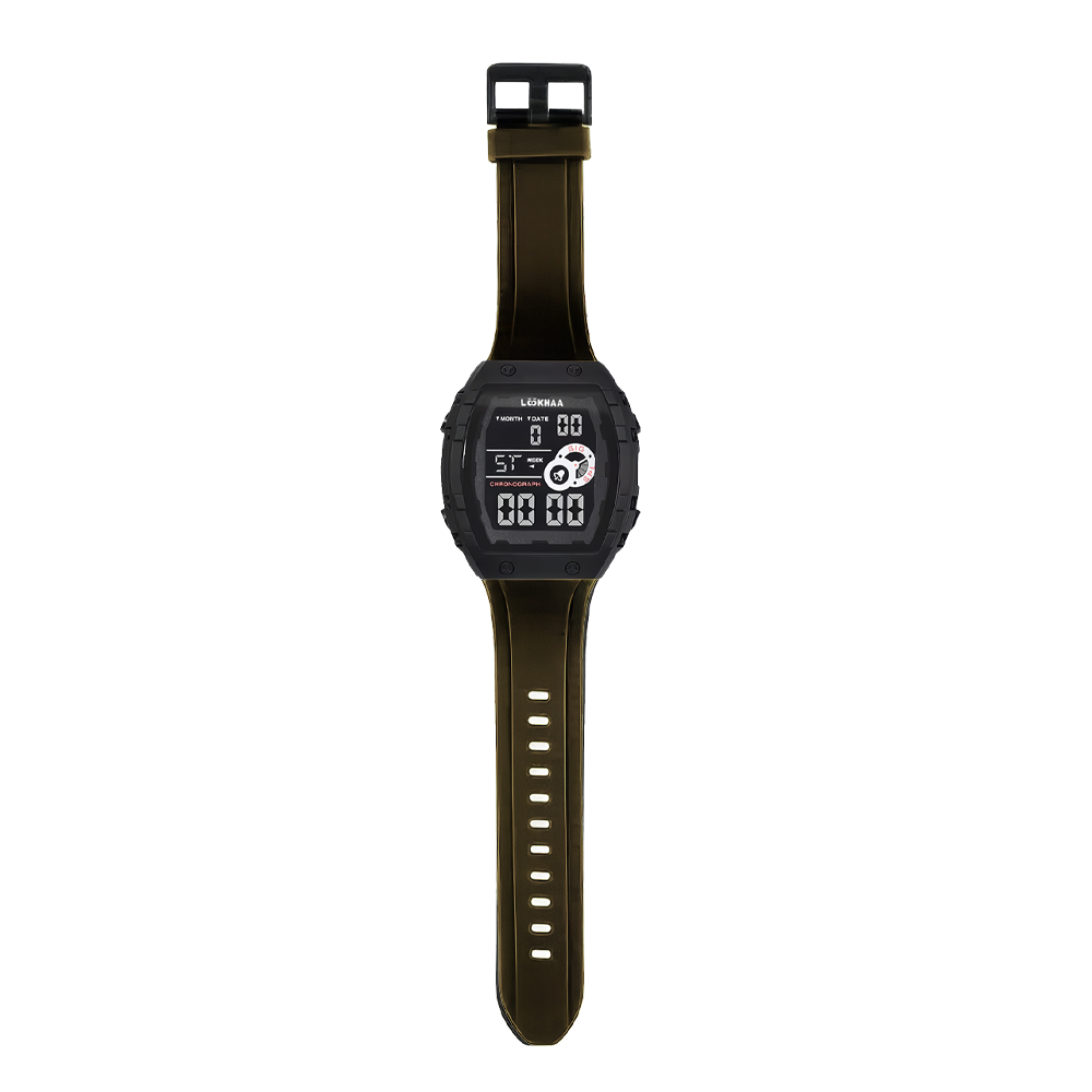 Lookhaa Kids Digital Multi Functional Watch Outdoor Waterproof Date Luminous LED Digital Watch For Boy - Brown lookhaa