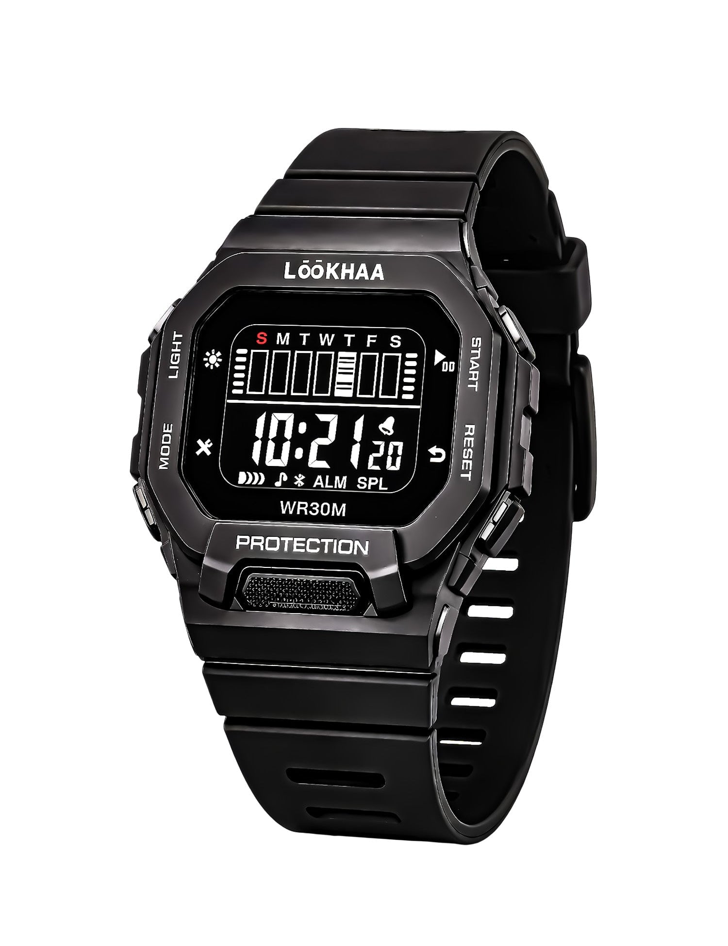 LOOKHAA Kids Solid Digital Sports Watch - Black lookhaa