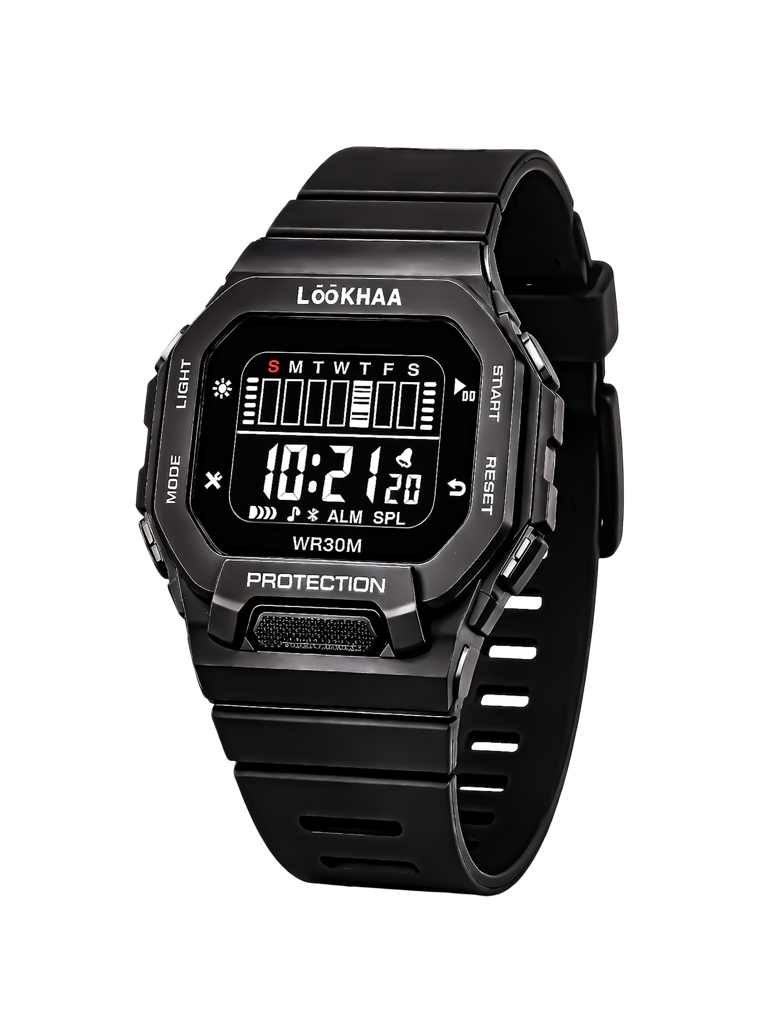 LOOKHAA Kids Solid Digital Sports Watch - Black lookhaa