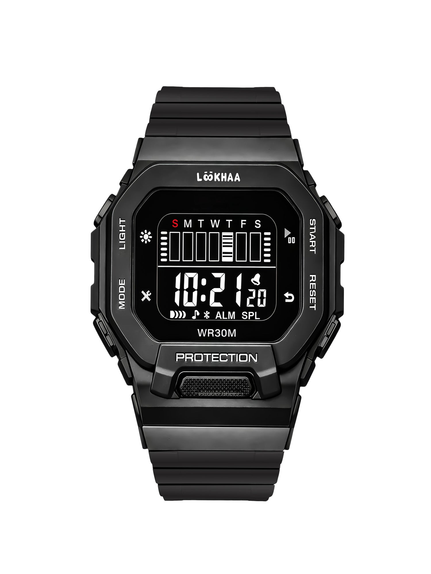 LOOKHAA Kids Solid Digital Sports Watch - Black lookhaa
