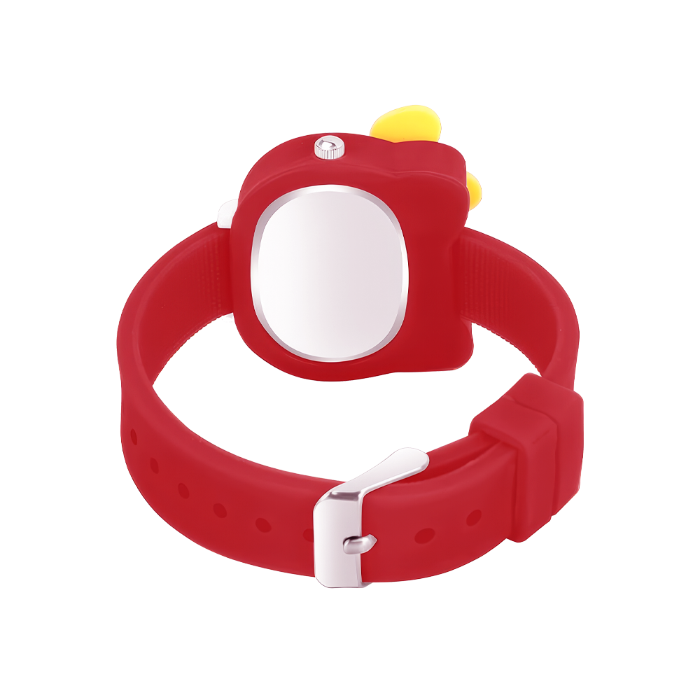 LOOKHAA Babykitty Red Analog Watch for Girls Kids with Cute Bow lookhaa