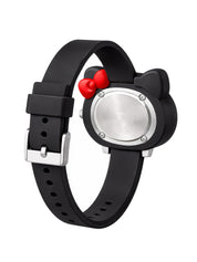 LOOKHAA Babykitty Black Analog Watch for Girls Kids with Cute Bow lookhaa