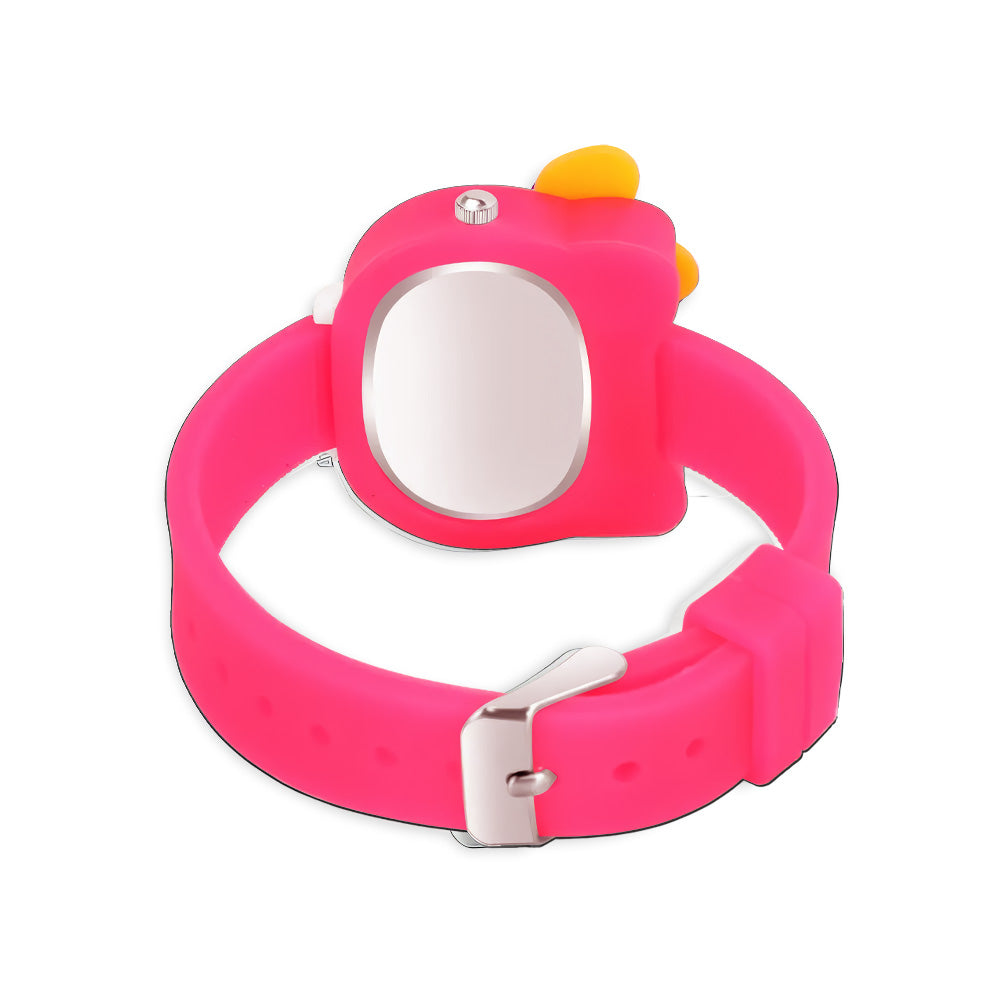 LOOKHAA Babykitty Pink Analog Watch for Girls Kids with Cute Bow lookhaa