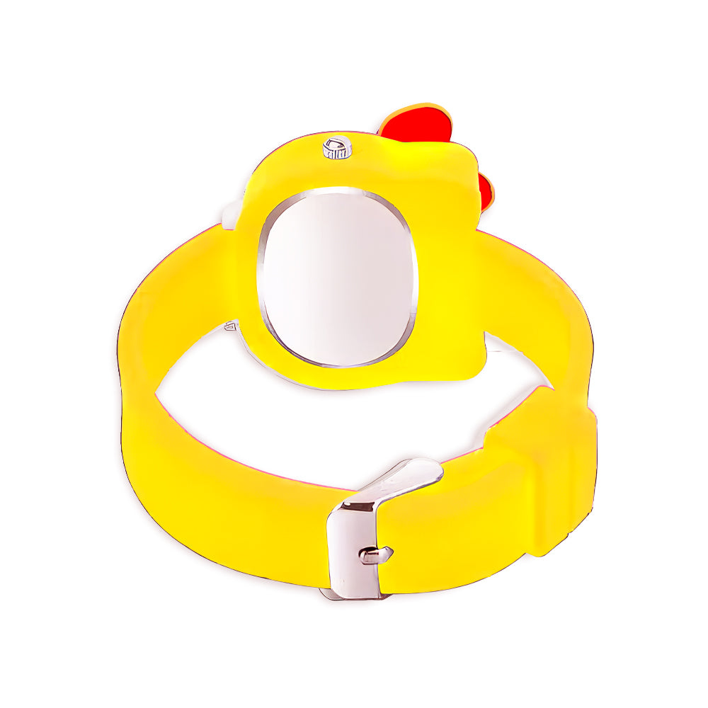 LOOKHAA Babykitty Yellow Analog Watch for Girls Kids with Cute Bow lookhaa