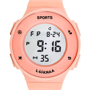 LOOKHAA Solid Digital Sports Watch - Orange lookhaa