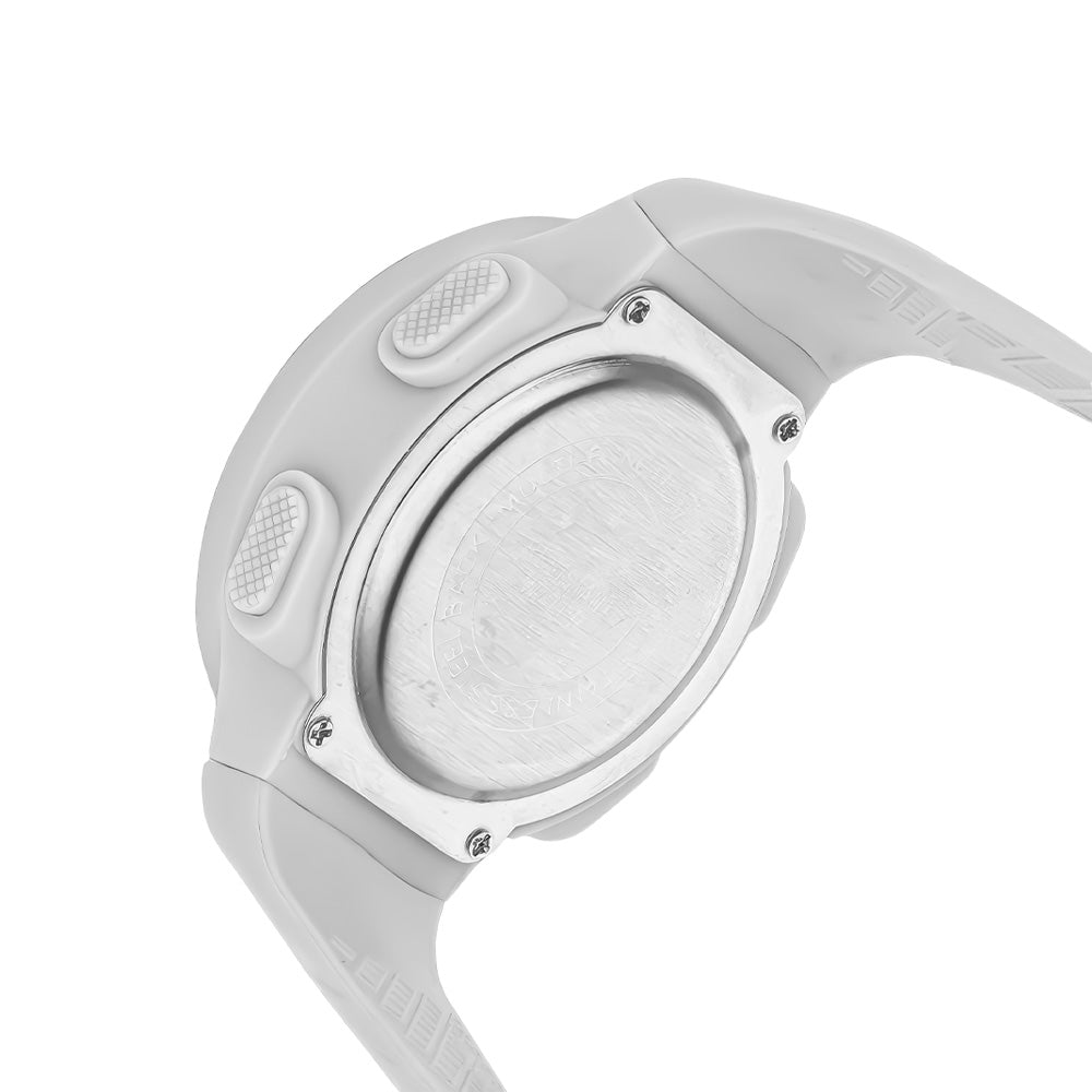 LOOKHAA Solid Digital Sports Watch - White lookhaa