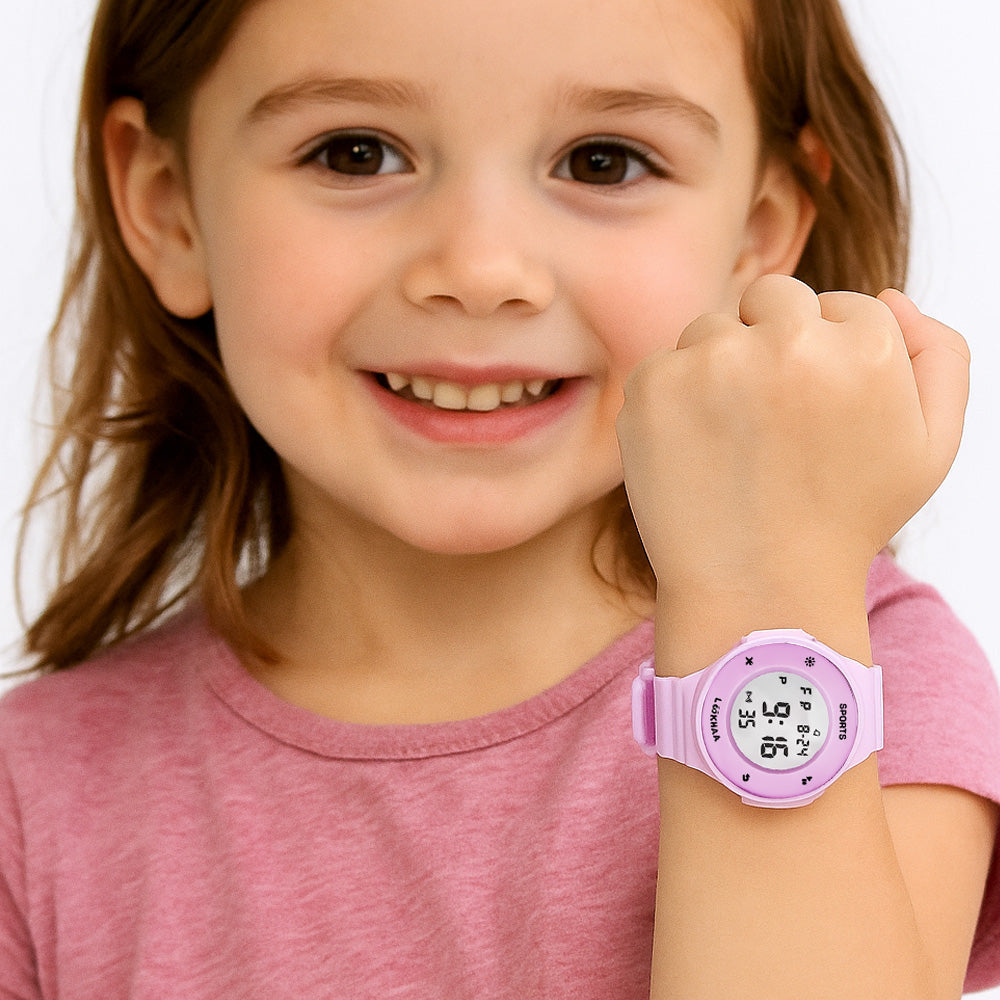 LOOKHAA Solid Digital Sports Watch - Purple lookhaa