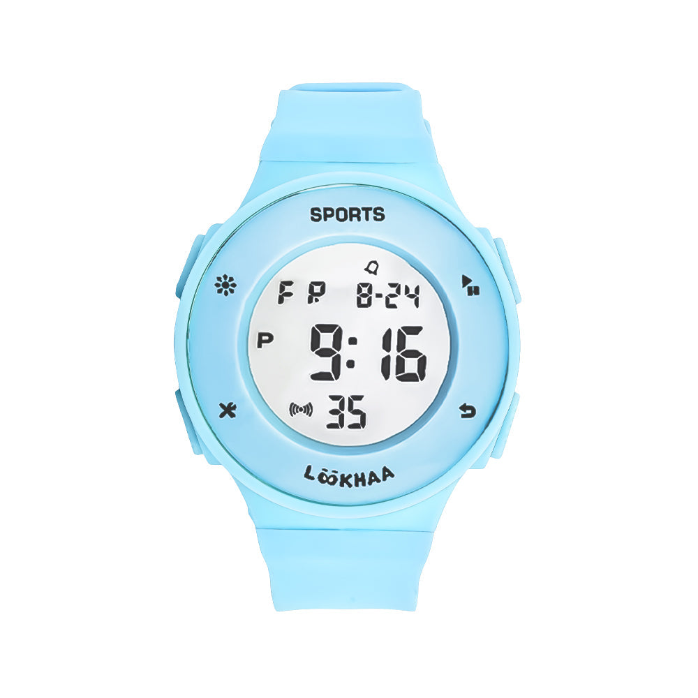 LOOKHAA Solid Digital Sports Watch - Blue lookhaa