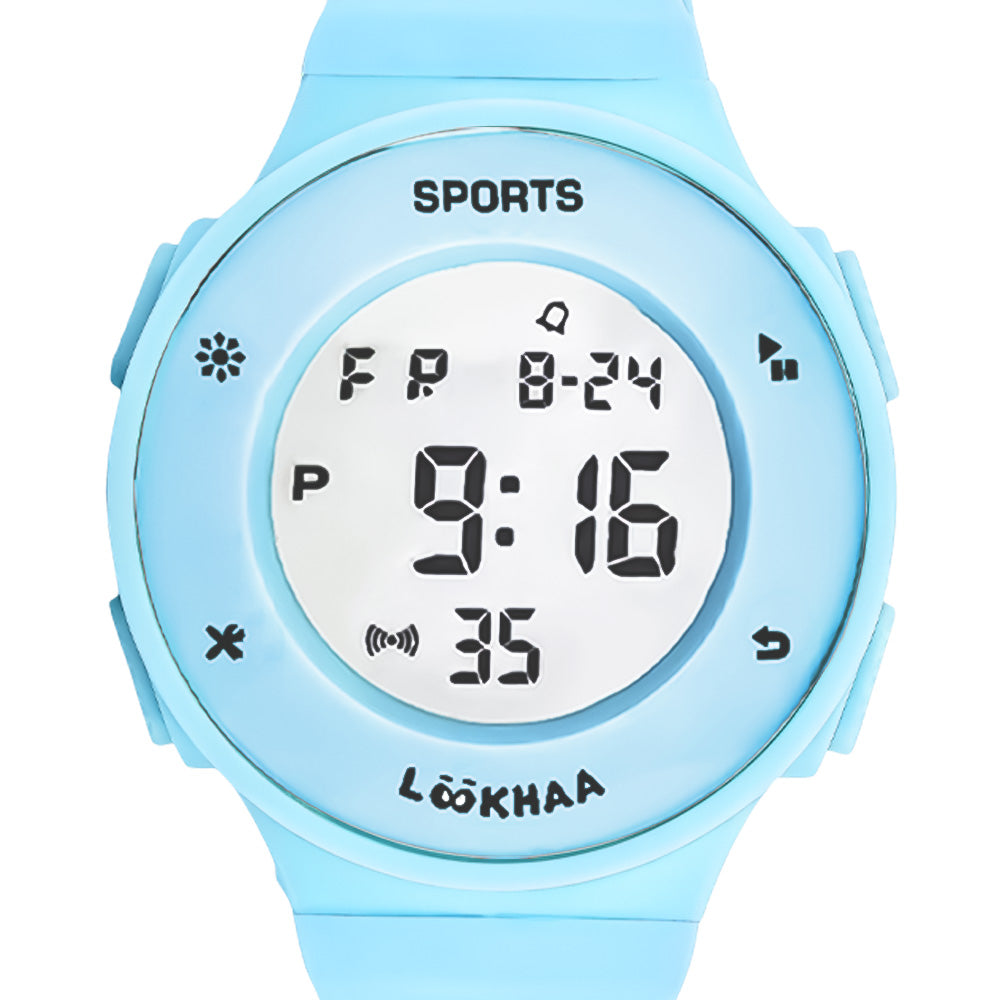 LOOKHAA Solid Digital Sports Watch - Blue lookhaa