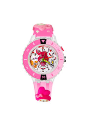 LOOKHAA Kids 3D Cartoon My Melody Multi Color Analog LED Lights Watch for Girls Kids- Pink lookhaa