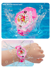 LOOKHAA Kids 3D Cartoon My Melody Multi Color Analog LED Lights Watch for Girls Kids- Pink lookhaa
