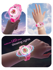LOOKHAA Kids 3D Cartoon My Melody Multi Color Analog LED Lights Watch for Girls Kids- Pink lookhaa