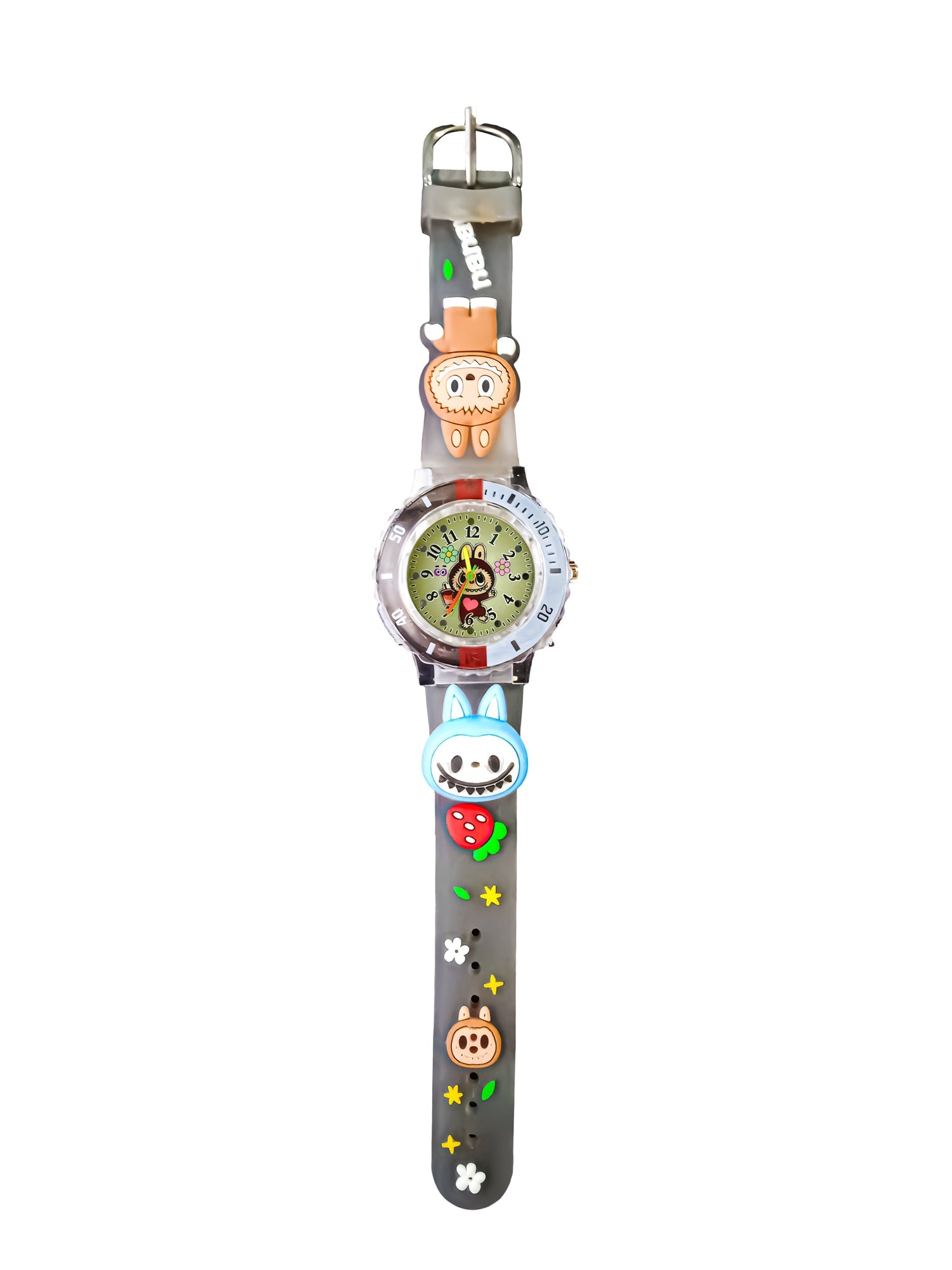 LOOKHAA Kids 3D Cartoon My Melody Multi Color Analog LED Lights Watch for Girls Kids- Black lookhaa
