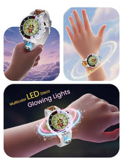 LOOKHAA Kids 3D Cartoon My Melody Multi Color Analog LED Lights Watch for Girls Kids- Black lookhaa