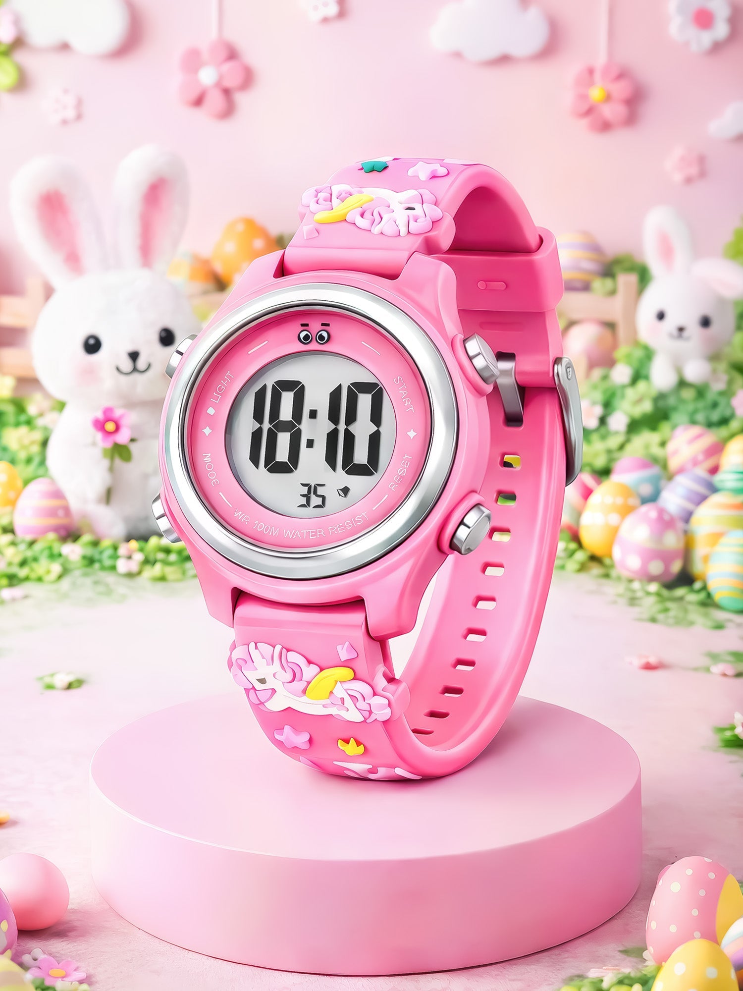 LOOKHAA Kids Stylish 3D Pink Unicorn Digital LED Sport Watch - Pink lookhaa