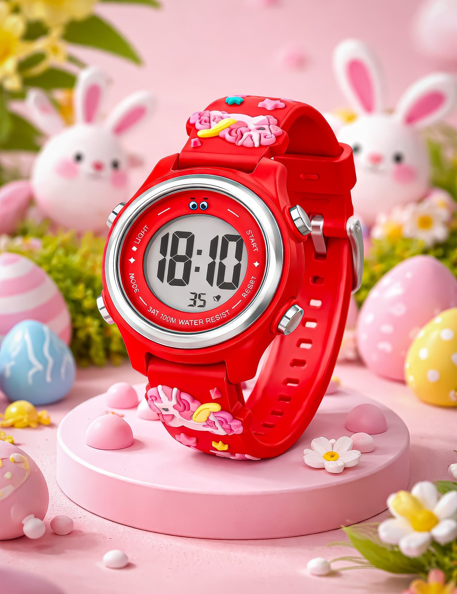 LOOKHAA Kids Stylish 3D Red Unicorn Digital LED Sport Watch - Red lookhaa