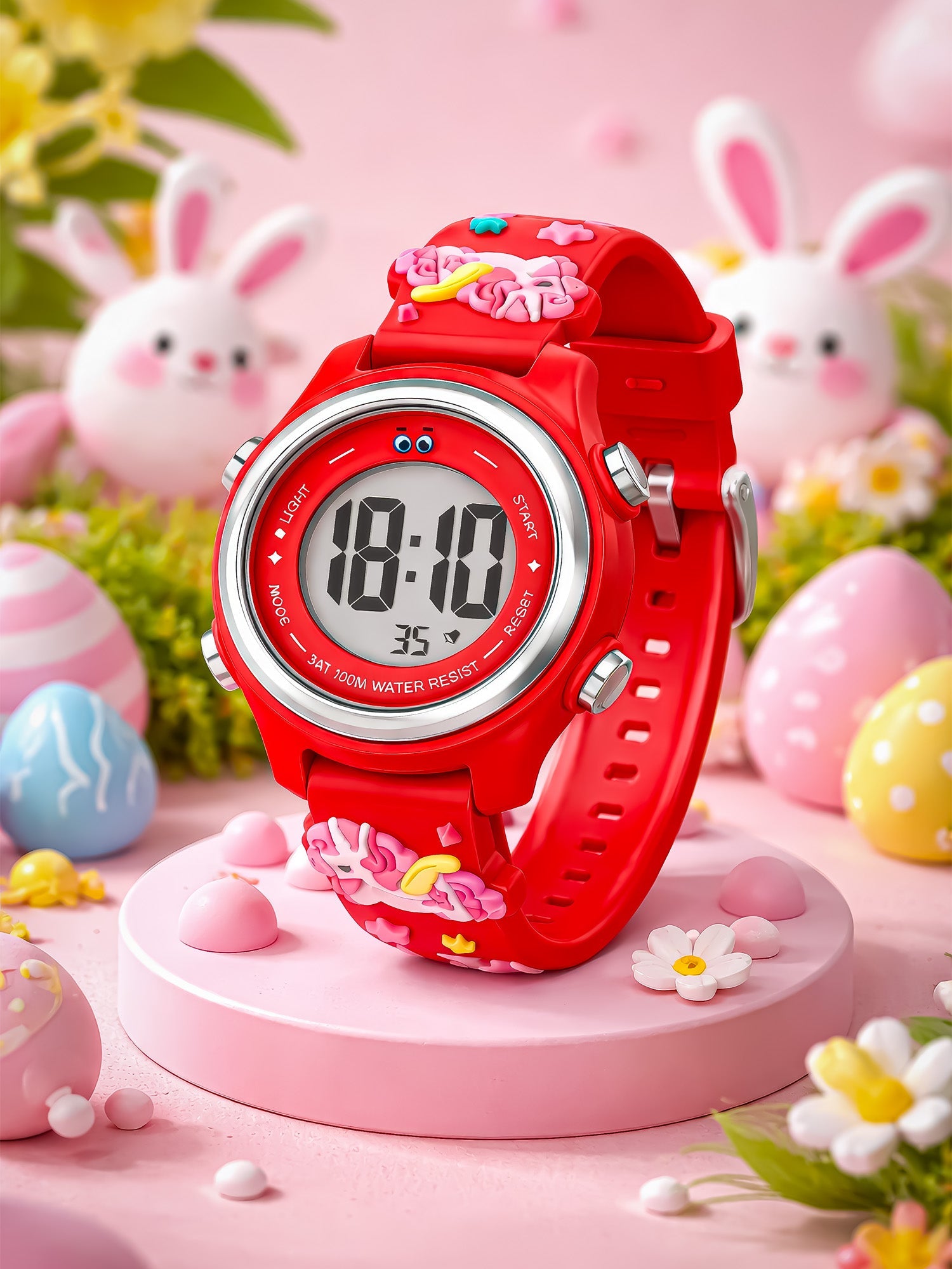 LOOKHAA Kids Stylish 3D Red Unicorn Digital LED Sport Watch - Red lookhaa