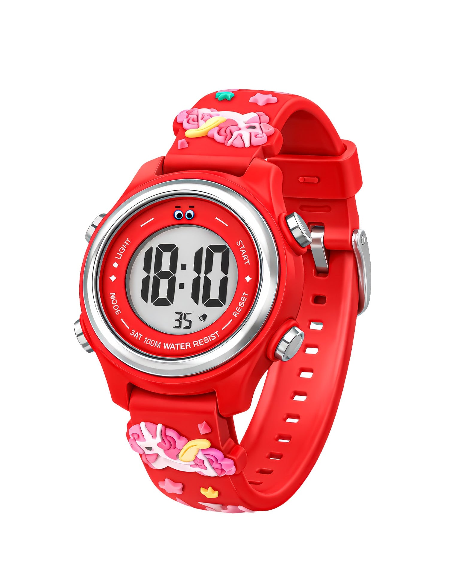 LOOKHAA Kids Stylish 3D Red Unicorn Digital LED Sport Watch - Red lookhaa