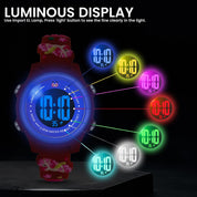 LOOKHAA Kids Stylish 3D Red Unicorn Digital LED Sport Watch - Red lookhaa