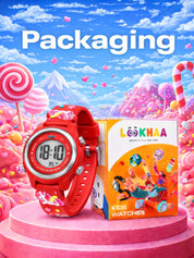 LOOKHAA Kids Stylish 3D Red Unicorn Digital LED Sport Watch - Red lookhaa