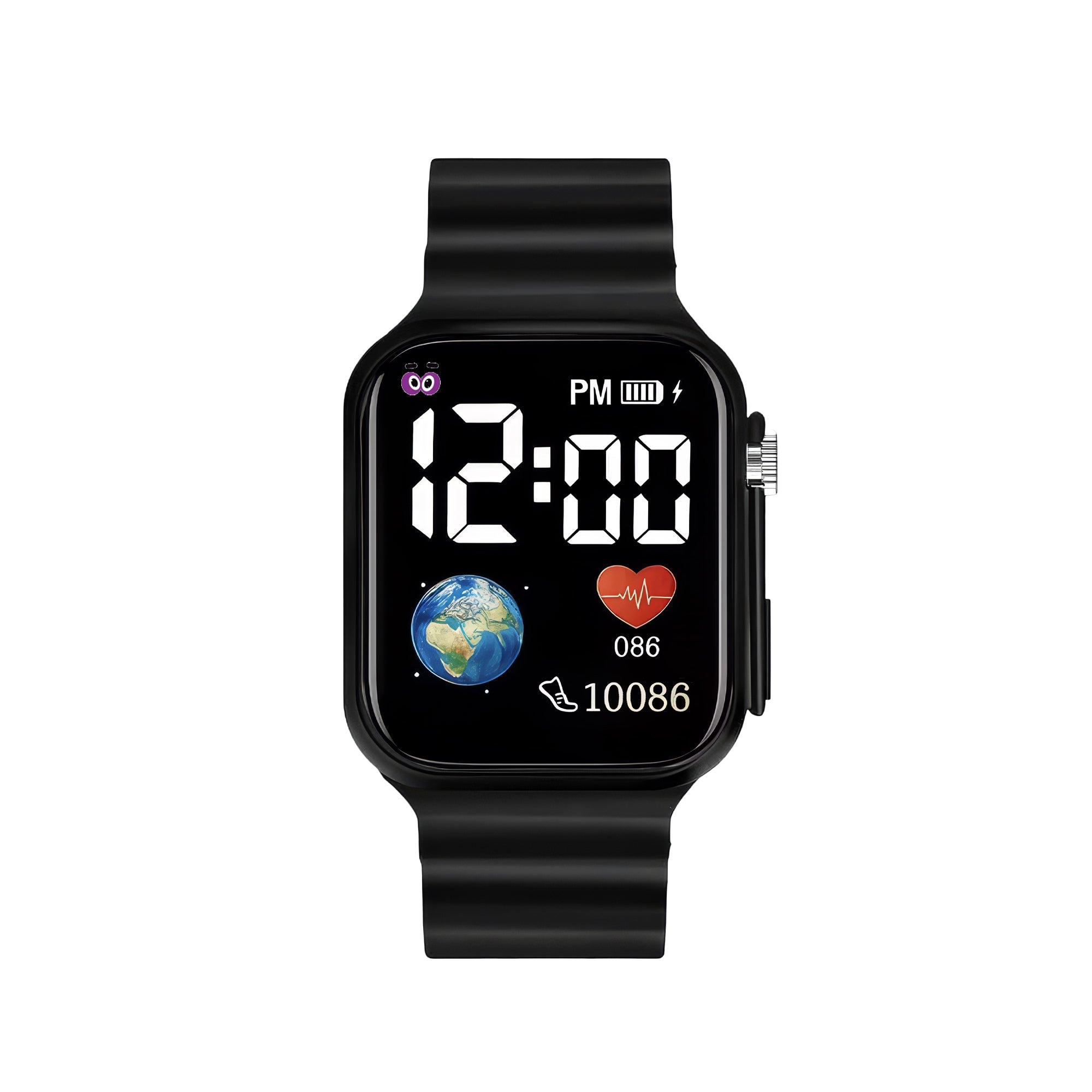 LOOKHAA Kids Sporty Style Digital  Sport Wrist Watch - Black lookhaa
