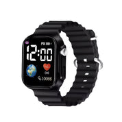 LOOKHAA Kids Sporty Style Digital  Sport Wrist Watch - Black lookhaa