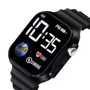 LOOKHAA Kids Sporty Style Digital  Sport Wrist Watch - Black lookhaa