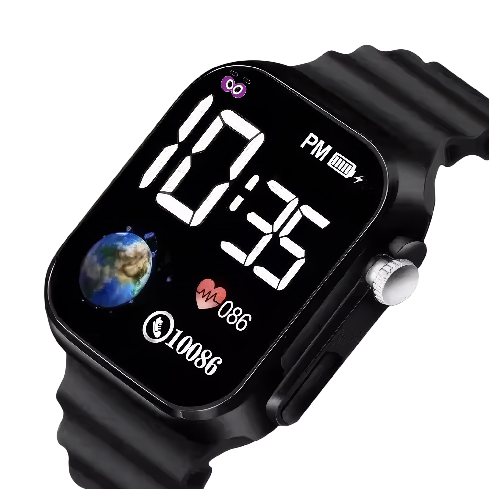 LOOKHAA Kids Sporty Style Digital  Sport Wrist Watch - Black lookhaa