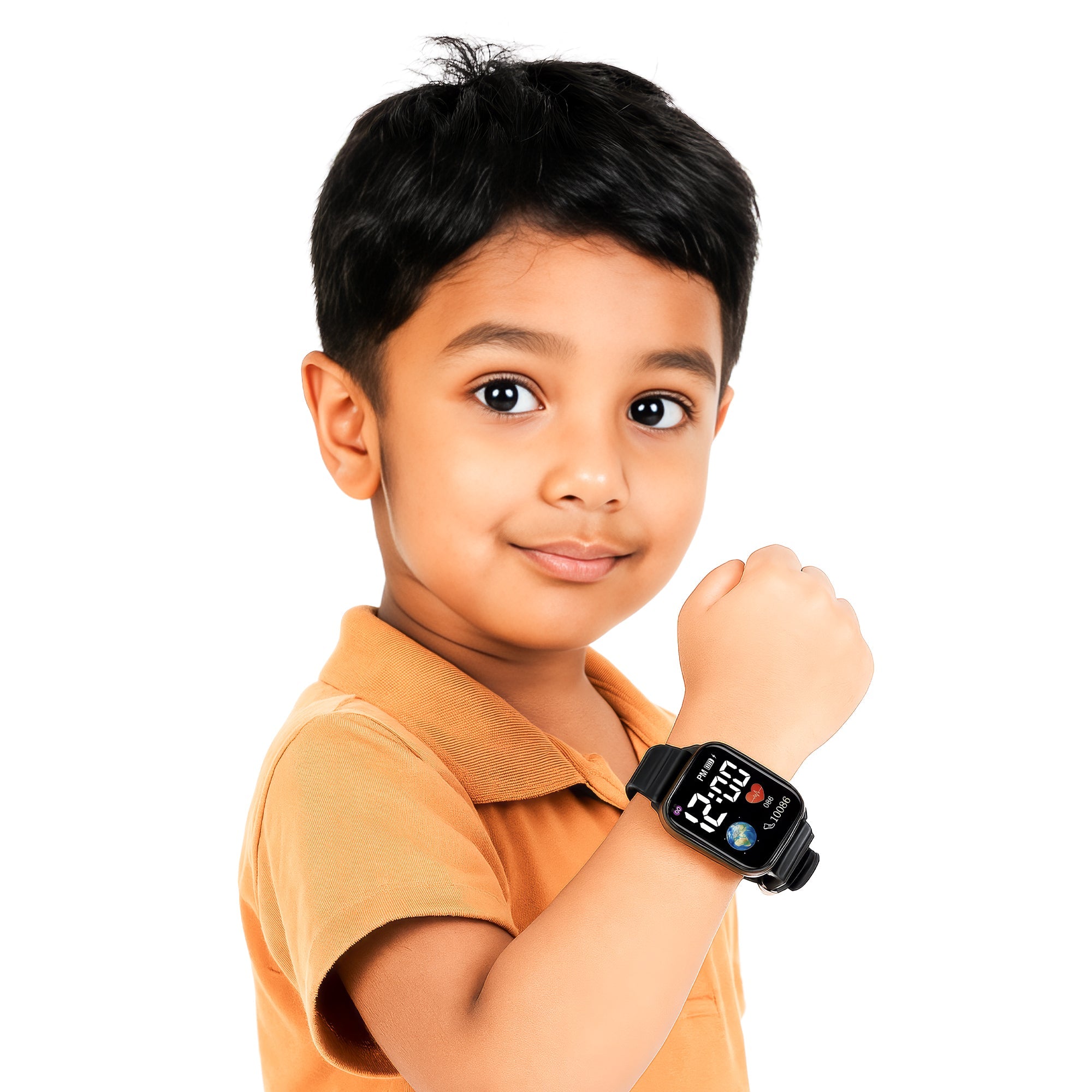 LOOKHAA Kids Sporty Style Digital  Sport Wrist Watch - Black lookhaa