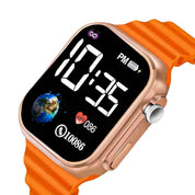 LOOKHAA Kids Sporty Style Digital  Sport Wrist Watch - Orange lookhaa
