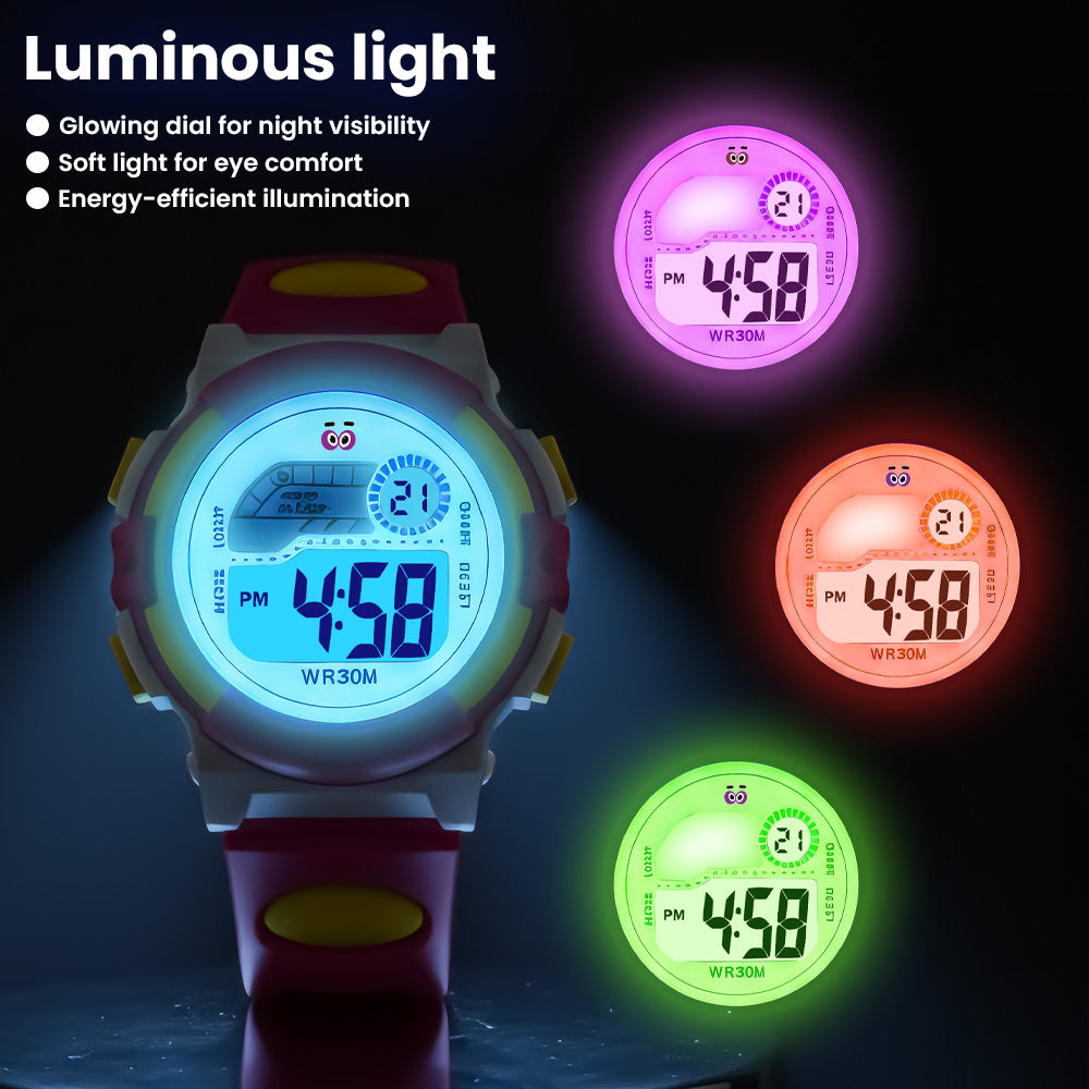 LOOKHAA Girls Kids Multicolor Light Digital Sport Wrist Watch