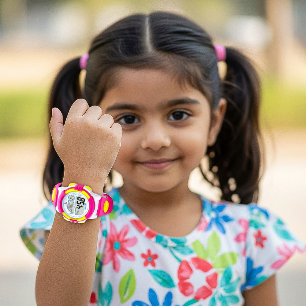 LOOKHAA Girls Kids Multicolor Light Digital Sport Wrist Watch