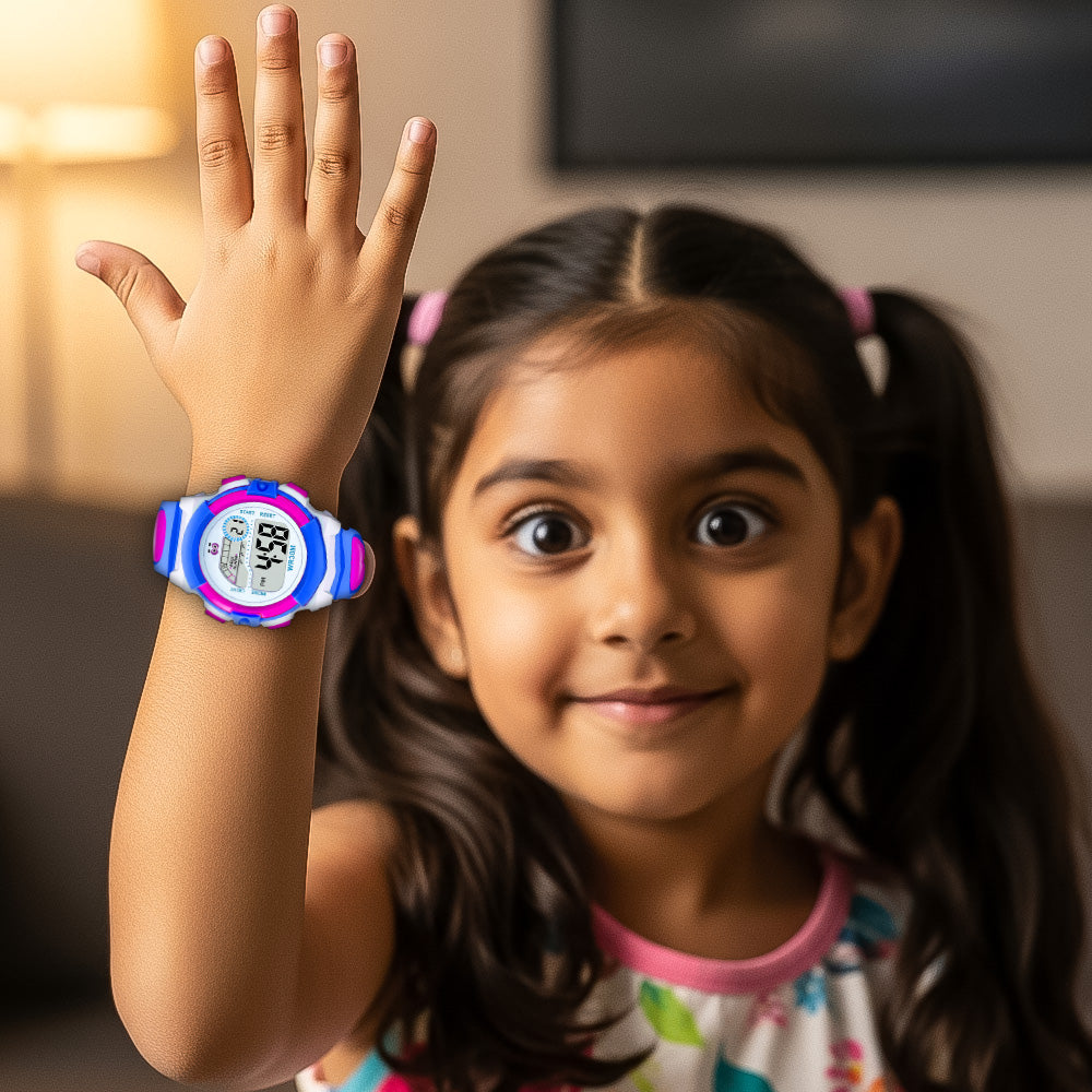 LOOKHAA Boys Kids Multicolor Light Digital Sport Wrist Watch