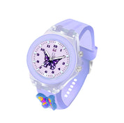 LOOKHAA Kids Beautiful Butterfly  7 Disco Light Analog Watch for Girls lookhaa