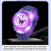 LOOKHAA Kids Beautiful Butterfly  7 Disco Light Analog Watch for Girls lookhaa