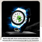 LOOKHAA Kids Fun Alien Character 7 Disco Light Analog Watch lookhaa