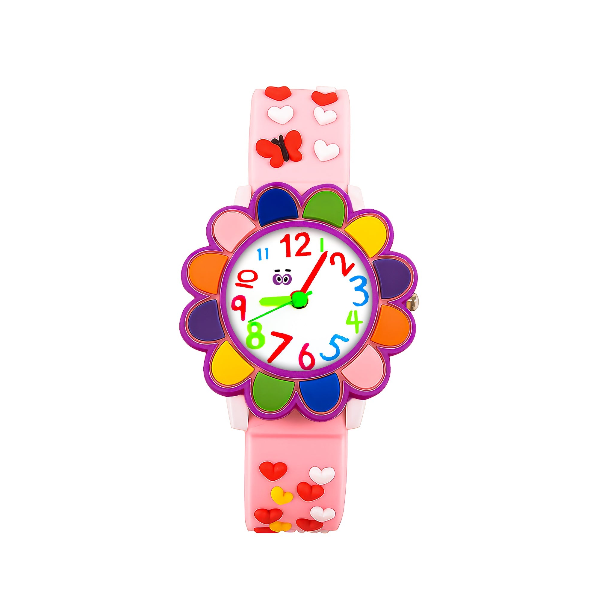 LOOKHAA Kids Colorful Flower Analog Watch for Girls lookhaa