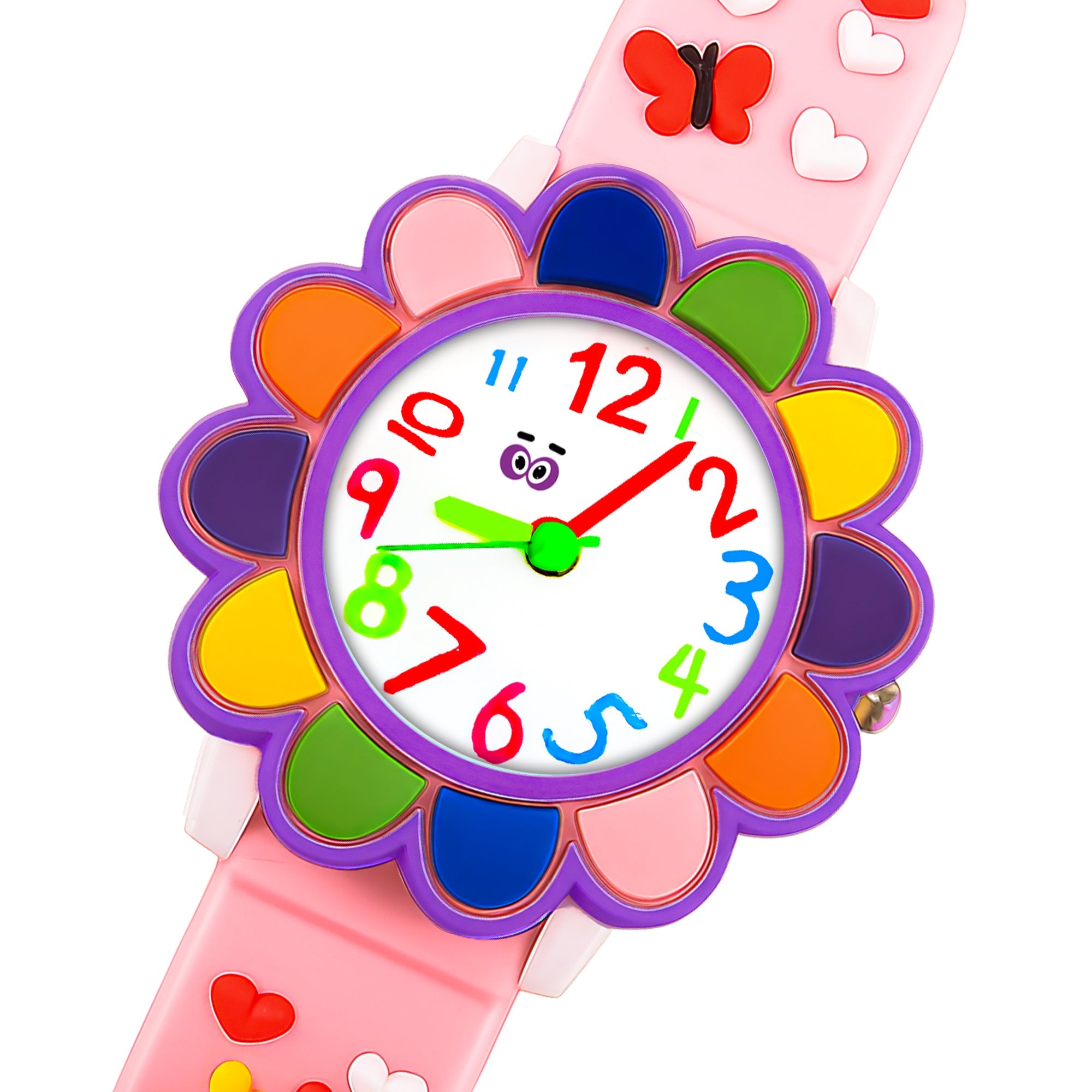 LOOKHAA Kids Colorful Flower Analog Watch for Girls lookhaa