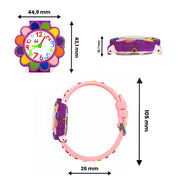 LOOKHAA Kids Colorful Flower Analog Watch for Girls lookhaa