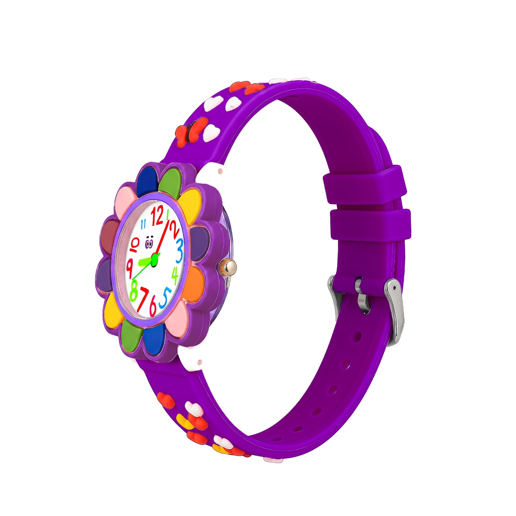 LOOKHAA Kids Colorful Flower Analog Watch for Girls lookhaa