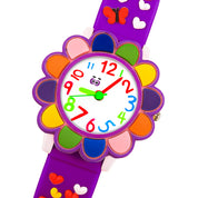 LOOKHAA Kids Colorful Flower Analog Watch for Girls lookhaa