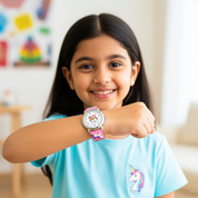 LOOKHAA Kids Girls Unicorn Theme Analog Wrist Watch lookhaa