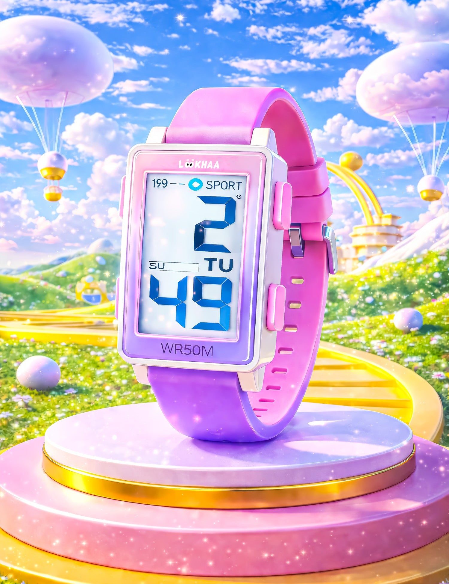Lookhaa Kids Rectangular Shape Dial Digital Sport Watch lookhaa
