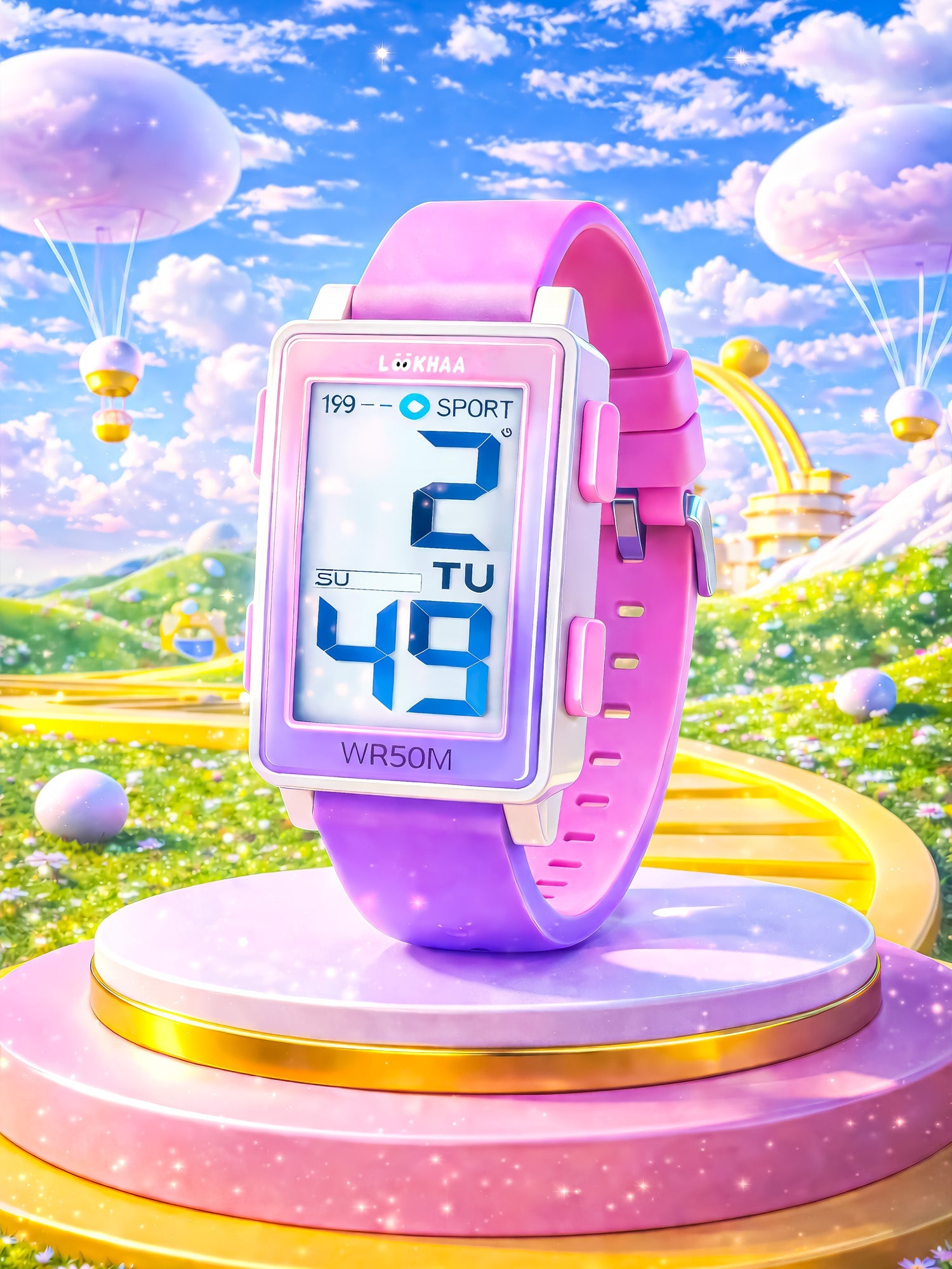 Lookhaa Kids Rectangular Shape Dial Digital Sport Watch lookhaa