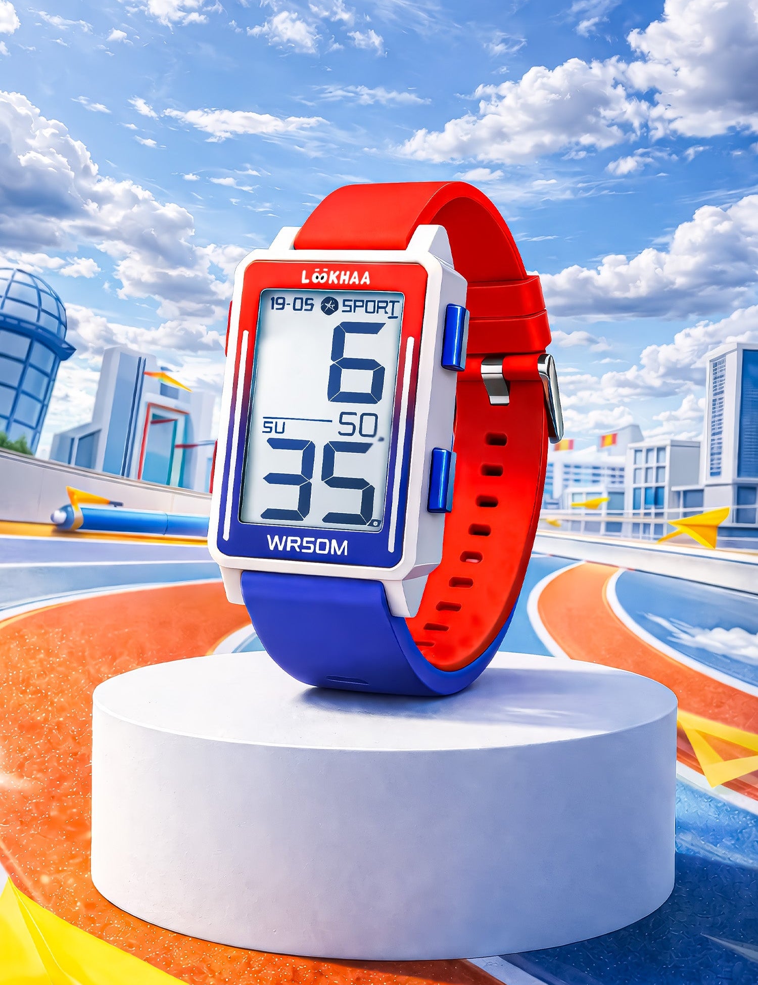 Lookhaa Kids Rectangular Shape Dial Digital Sport Watch lookhaa